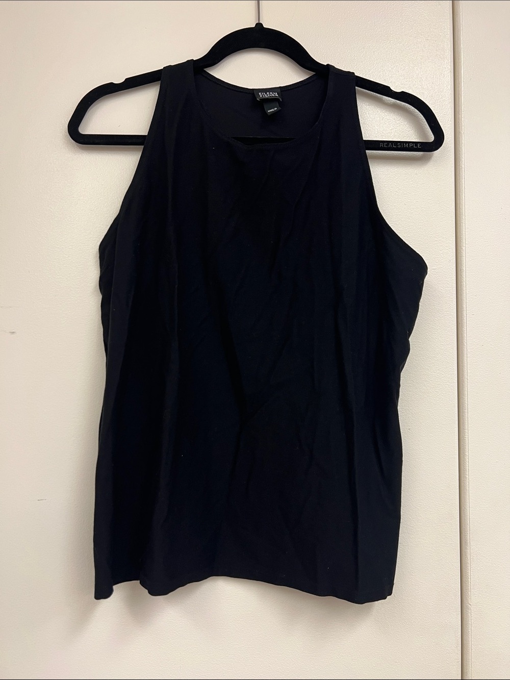 Eileen Fisher Black Sleeveless Tank Top Women’s Large Classic Basic Staple Shirt